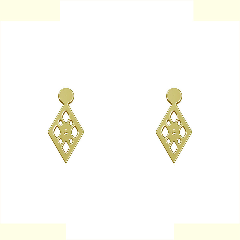 گوشواره طلا 18 عیار زنانه مدوپد مدل لوزی کد GA1-10480 گوشواره طلا 18 عیار زنانه مدوپد مدل لوزی کد GA1-10480