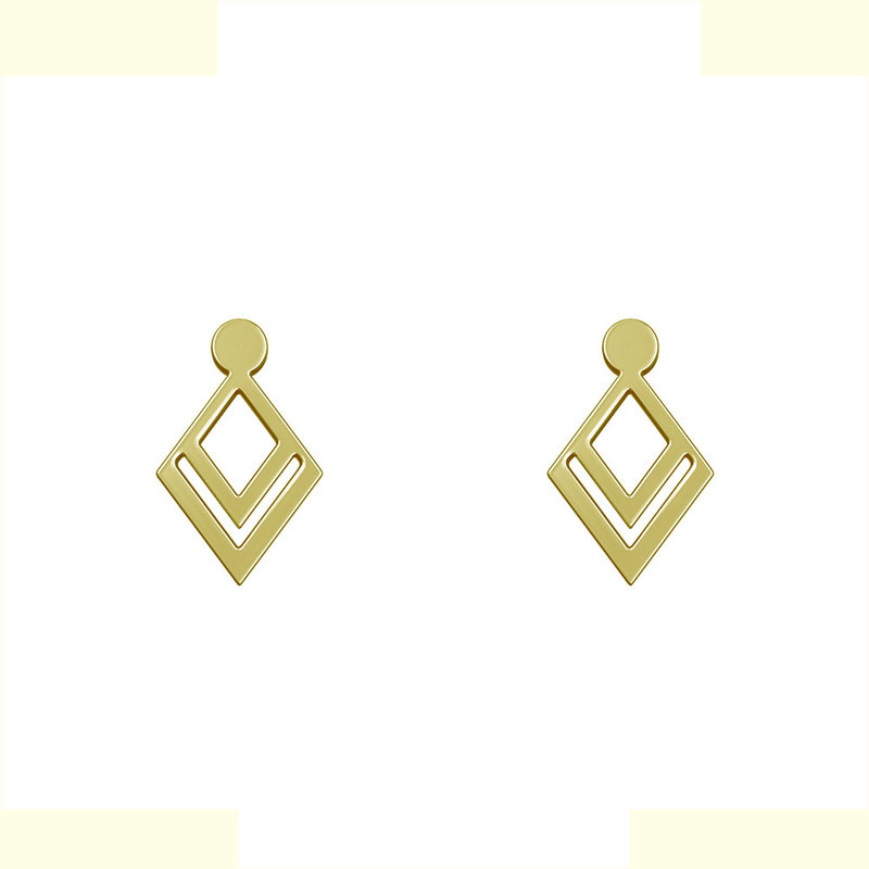 گوشواره طلا 18 عیار زنانه مدوپد مدل لوزی کد GA1-10501 گوشواره طلا 18 عیار زنانه مدوپد مدل لوزی کد GA1-10501