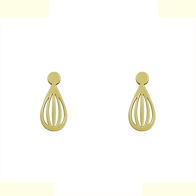 گوشواره طلا 18 عیار زنانه مدوپد مدل اشک کد GA1-10529