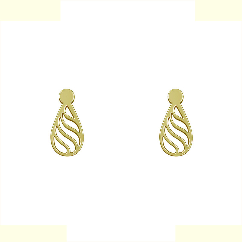 گوشواره طلا 18 عیار زنانه مدوپد مدل اشک کد GA1-10549