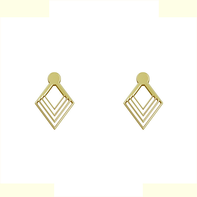 گوشواره طلا 18 عیار زنانه مدوپد مدل لوزی کد GA1-10576 گوشواره طلا 18 عیار زنانه مدوپد مدل لوزی کد GA1-10576