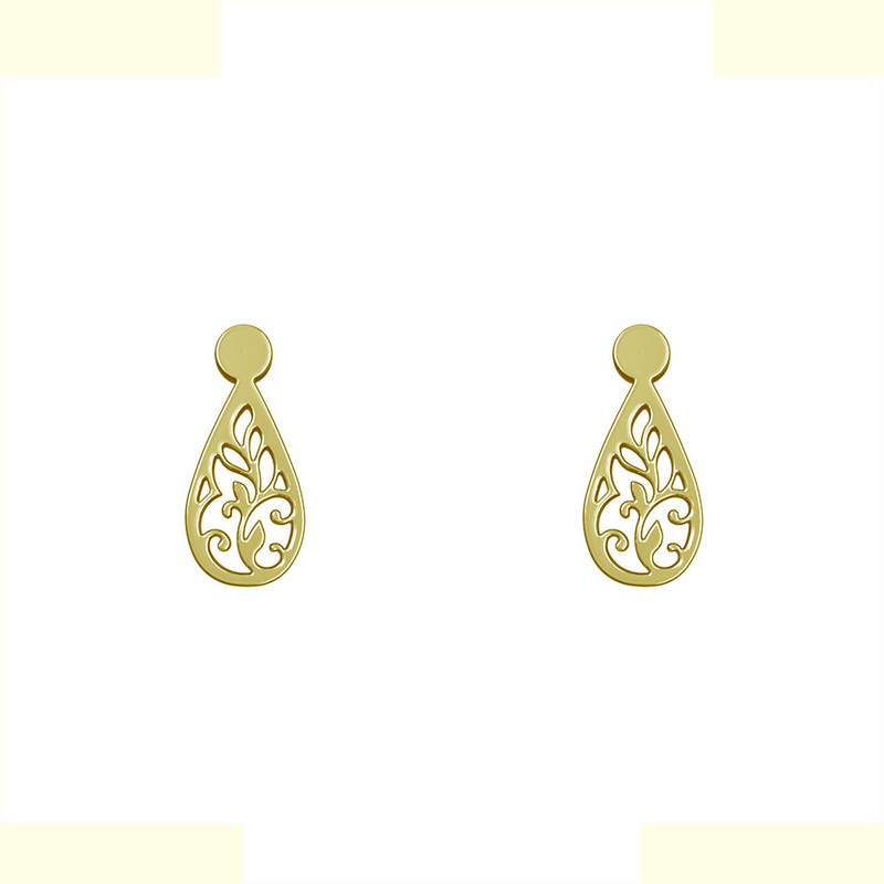 گوشواره طلا 18 عیار زنانه مدوپد مدل اسلیمی کد GA1-10580 گوشواره طلا 18 عیار زنانه مدوپد مدل اسلیمی کد GA1-10580