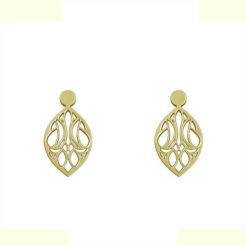 گوشواره طلا 18 عیار زنانه مدوپد مدل اسلیمی کد GA1-10587 گوشواره طلا 18 عیار زنانه مدوپد مدل اسلیمی کد GA1-10587