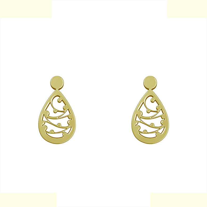 گوشواره طلا 18 عیار زنانه مدوپد مدل اشک کد GA1-10640