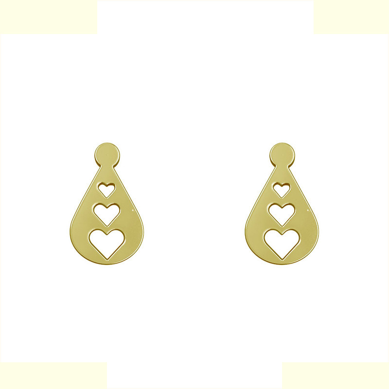 گوشواره طلا 18 عیار زنانه مدوپد مدل قلب کد GA1-10712 گوشواره طلا 18 عیار زنانه مدوپد مدل قلب کد GA1-10712