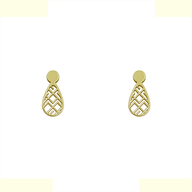 گوشواره طلا 18 عیار زنانه مدوپد مدل اشک کد GA1-10713