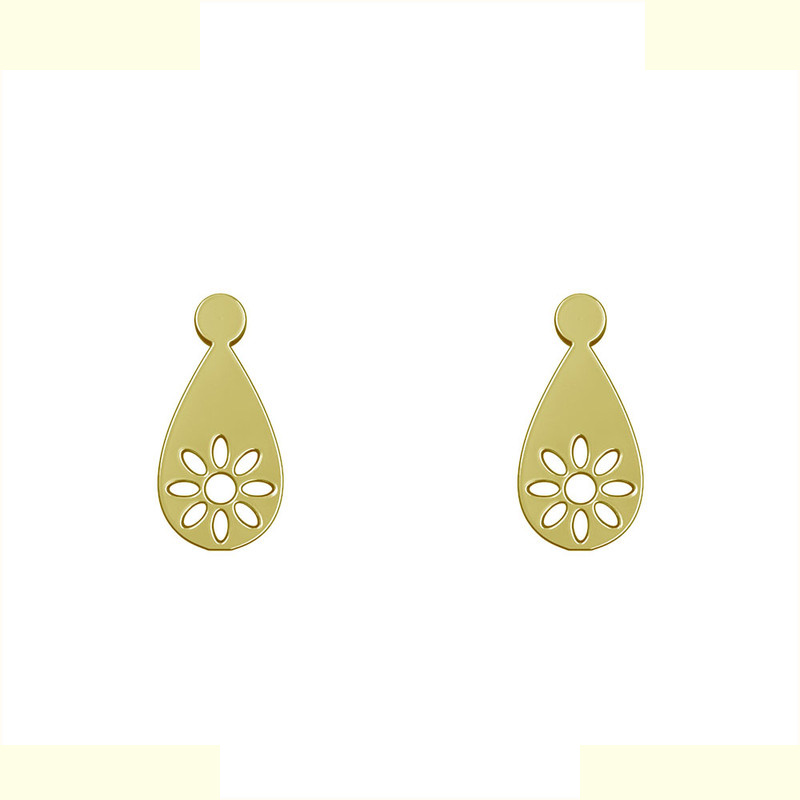 گوشواره طلا 18 عیار زنانه مدوپد مدل خورشید کد GA1-10733