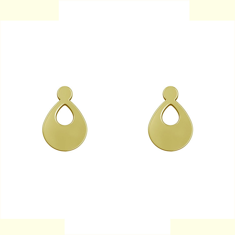 گوشواره طلا 18 عیار زنانه مدوپد مدل اشک کد GA1-10743