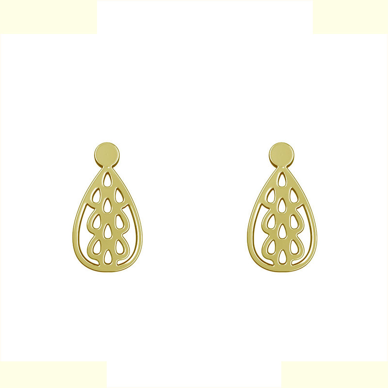 گوشواره طلا 18 عیار زنانه مدوپد مدل اشک کد GA1-10754