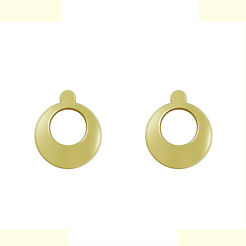 گوشواره طلا 18 عیار زنانه مدوپد مدل دایره کد GA1-10758