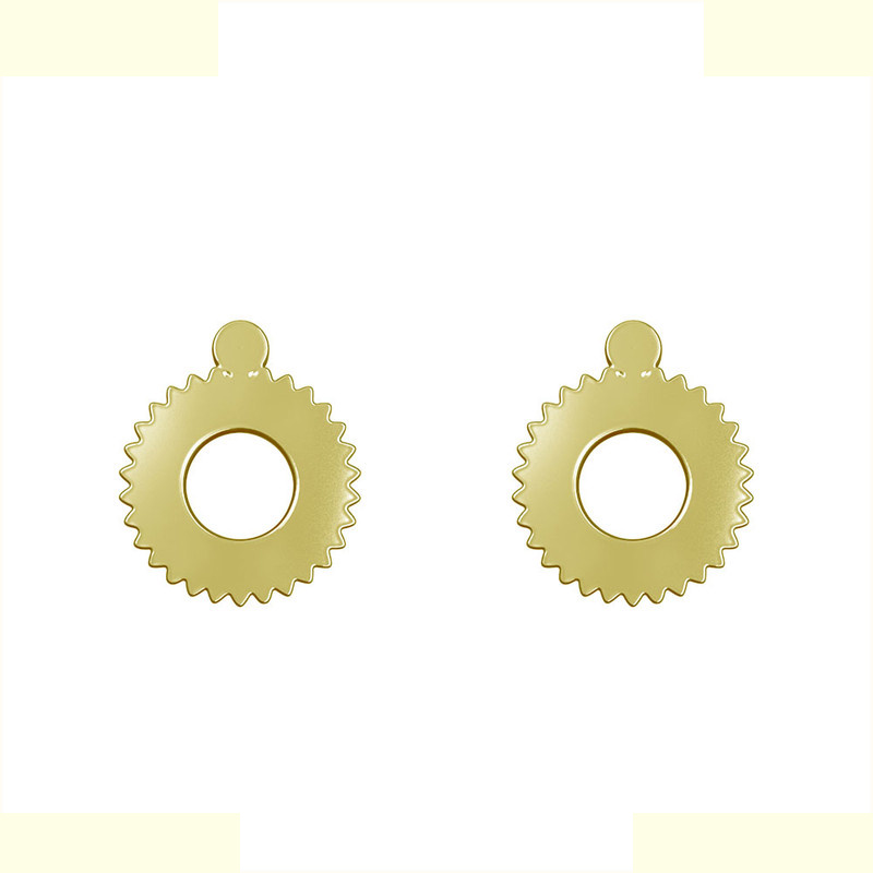 گوشواره طلا 18 عیار زنانه مدوپد مدل دایره کد GA1-10785