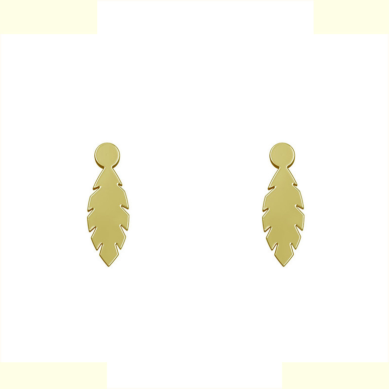 گوشواره طلا 18 عیار زنانه مدوپد مدل برگ کد GA1-10880