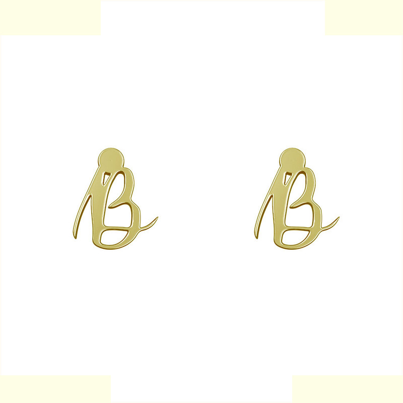 گوشواره طلا 18 عیار زنانه مدوپد مدل حرف B کد GA1-10884 گوشواره طلا 18 عیار زنانه مدوپد مدل حرف B کد GA1-10884