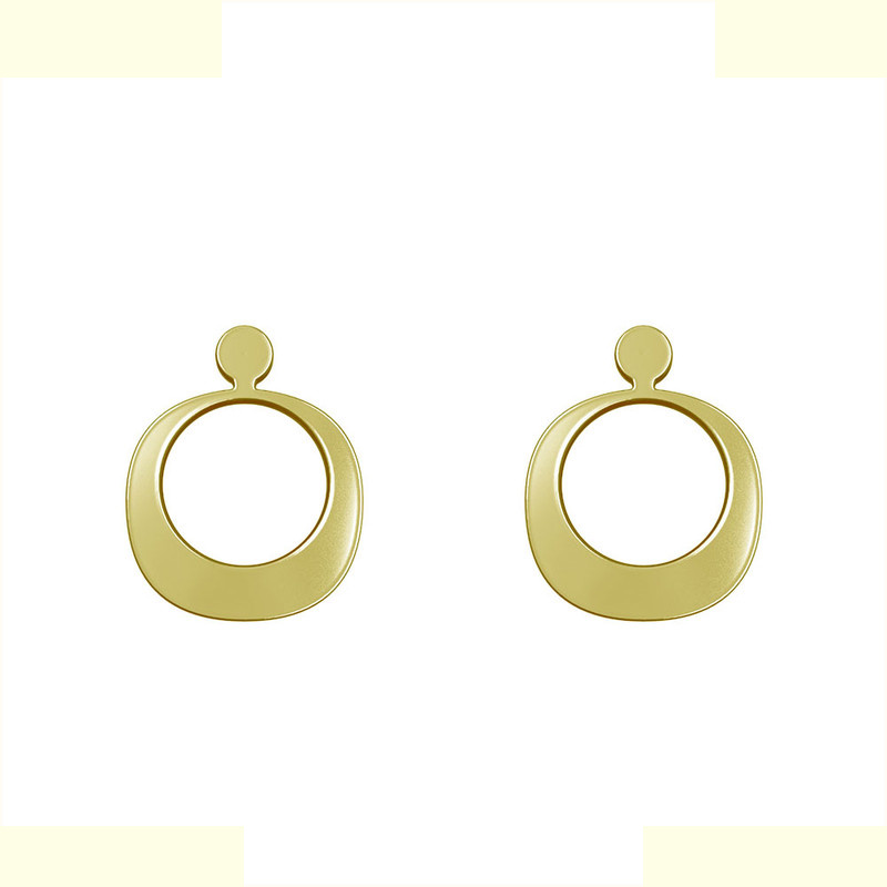 گوشواره طلا 18 عیار زنانه مدوپد مدل دایره کد GA1-10949