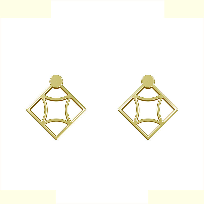 گوشواره طلا 18 عیار زنانه مدوپد مدل لوزی کد GA1-10984 گوشواره طلا 18 عیار زنانه مدوپد مدل لوزی کد GA1-10984