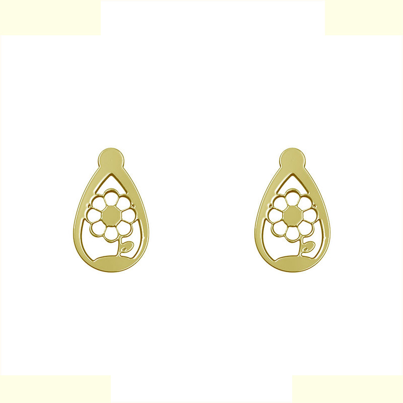 گوشواره طلا 18 عیار زنانه مدوپد مدل گل کد GA1-10986 گوشواره طلا 18 عیار زنانه مدوپد مدل گل کد GA1-10986