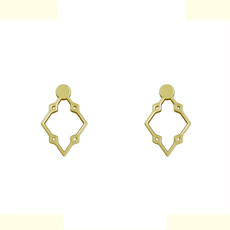 گوشواره طلا 18 عیار زنانه مدوپد مدل لوزی کد GA1-10997 گوشواره طلا 18 عیار زنانه مدوپد مدل لوزی کد GA1-10997