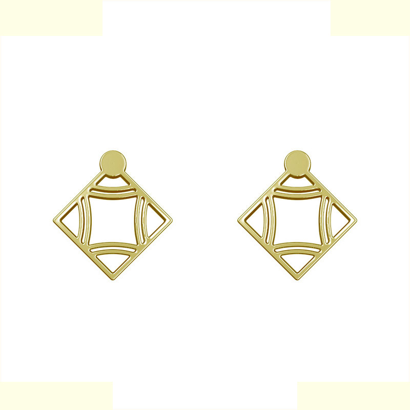 گوشواره طلا 18 عیار زنانه مدوپد مدل لوزی کد GA1-11002 گوشواره طلا 18 عیار زنانه مدوپد مدل لوزی کد GA1-11002