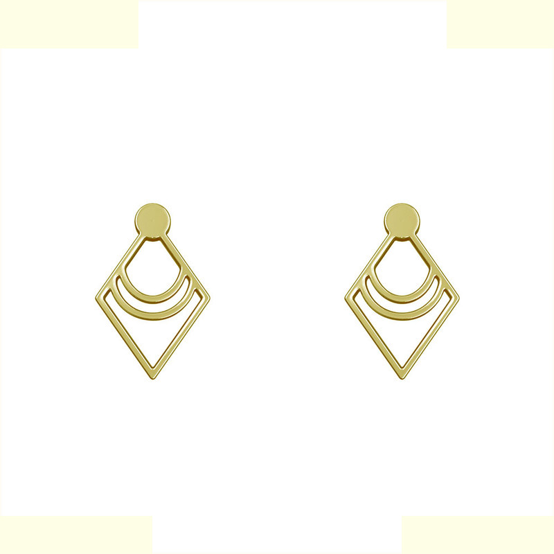 گوشواره طلا 18 عیار زنانه مدوپد مدل لوزی کد GA1-11015 گوشواره طلا 18 عیار زنانه مدوپد مدل لوزی کد GA1-11015