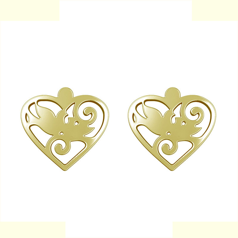 گوشواره طلا 18 عیار زنانه مدوپد مدل قلب کد GA1-11046 گوشواره طلا 18 عیار زنانه مدوپد مدل قلب کد GA1-11046