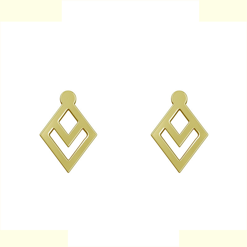 گوشواره طلا 18 عیار زنانه مدوپد مدل لوزی کد GA1-11058 گوشواره طلا 18 عیار زنانه مدوپد مدل لوزی کد GA1-11058