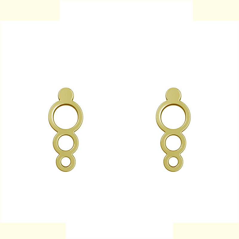 گوشواره طلا 18 عیار زنانه مدوپد مدل حلقه دایره کد GA1-11070