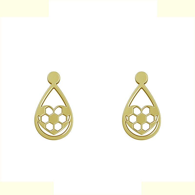 گوشواره طلا 18 عیار زنانه مدوپد مدل قلب فوتبالی کد GA1-11163 گوشواره طلا 18 عیار زنانه مدوپد مدل قلب فوتبالی کد GA1-11163