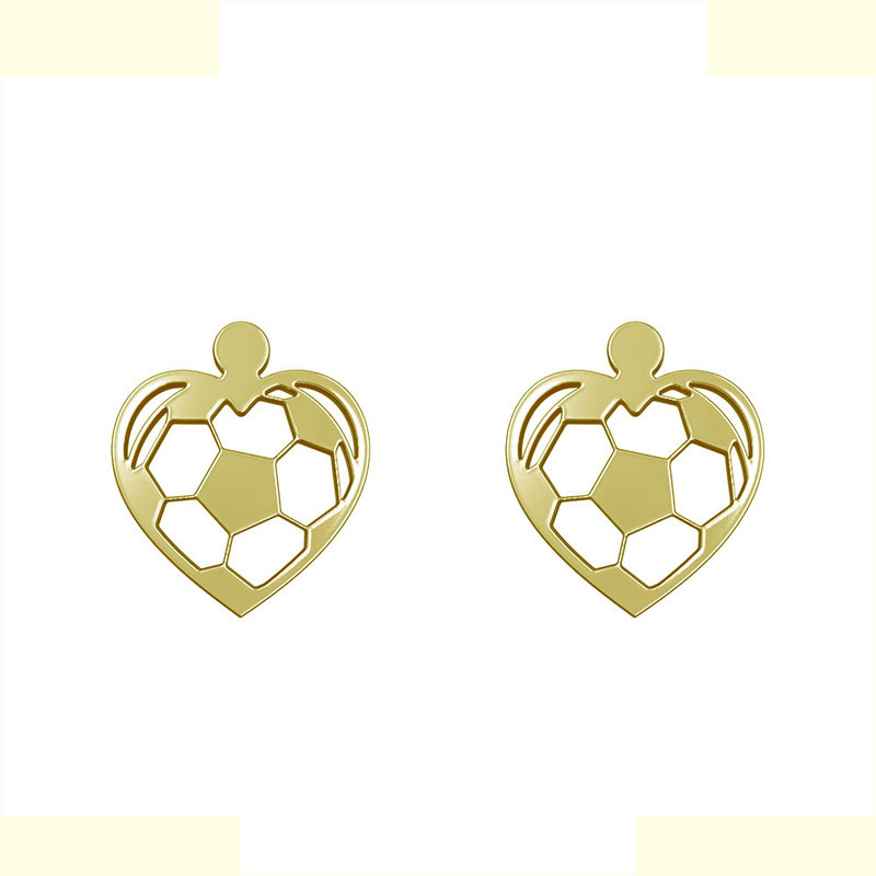 گوشواره طلا 18 عیار زنانه مدوپد مدل قلب فوتبالی کد GA1-11173 گوشواره طلا 18 عیار زنانه مدوپد مدل قلب فوتبالی کد GA1-11173