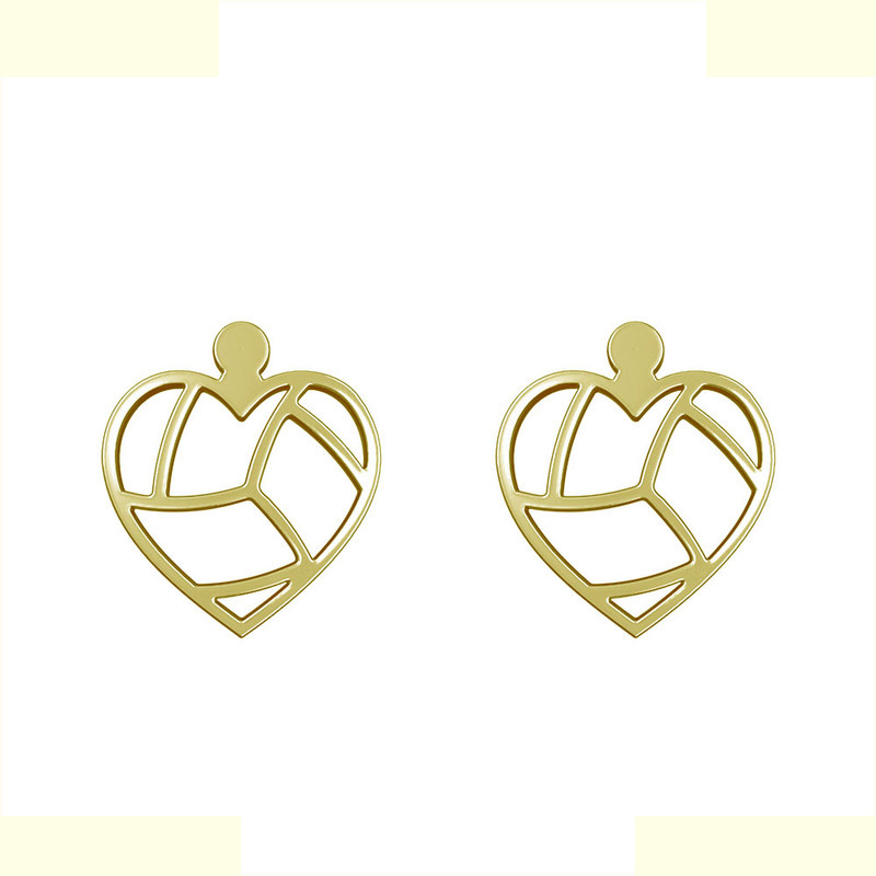 گوشواره طلا 18 عیار زنانه مدوپد مدل قلب کد GA1-11176