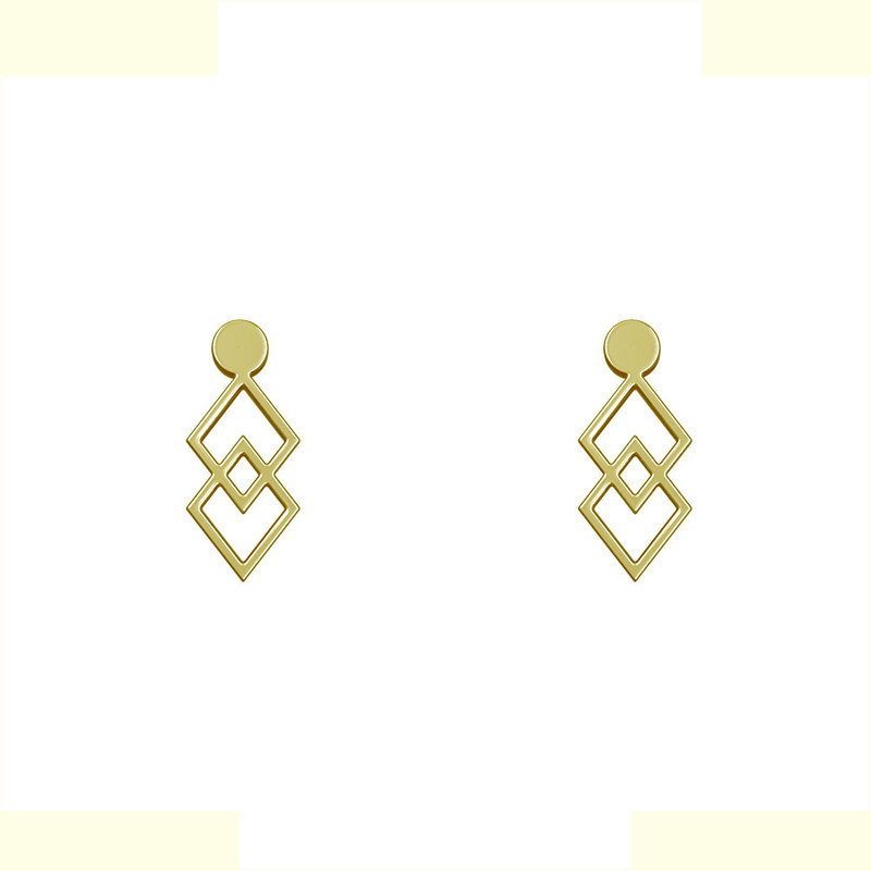 گوشواره طلا 18 عیار زنانه مدوپد مدل دو لوزی کد GA1-11195 گوشواره طلا 18 عیار زنانه مدوپد مدل دو لوزی کد GA1-11195