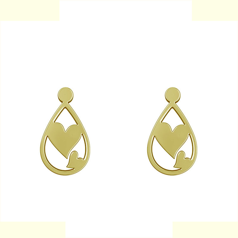 گوشواره طلا 18 عیار زنانه مدوپد مدل قلب کد GA1-11212 گوشواره طلا 18 عیار زنانه مدوپد مدل قلب کد GA1-11212