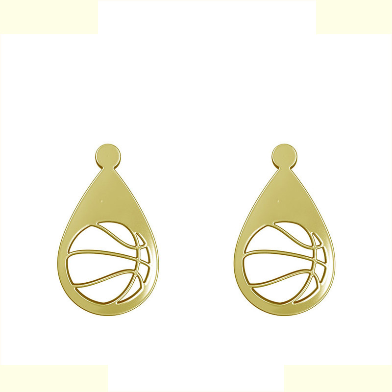 گوشواره طلا 18 عیار زنانه مدوپد مدل حرف بسکتبال کد GA1-11266