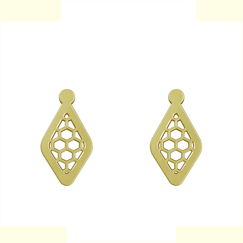 گوشواره طلا 18 عیار زنانه مدوپد مدل لوزی کد GA1-11269 گوشواره طلا 18 عیار زنانه مدوپد مدل لوزی کد GA1-11269