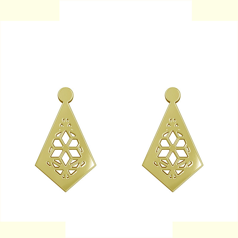 گوشواره طلا 18 عیار زنانه مدوپد مدل لوزی کد GA1-11270 گوشواره طلا 18 عیار زنانه مدوپد مدل لوزی کد GA1-11270