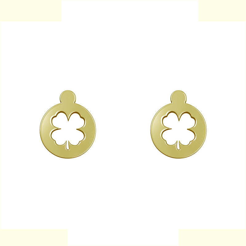 گوشواره طلا 18 عیار زنانه مدوپد مدل برگ کد GA1-11271