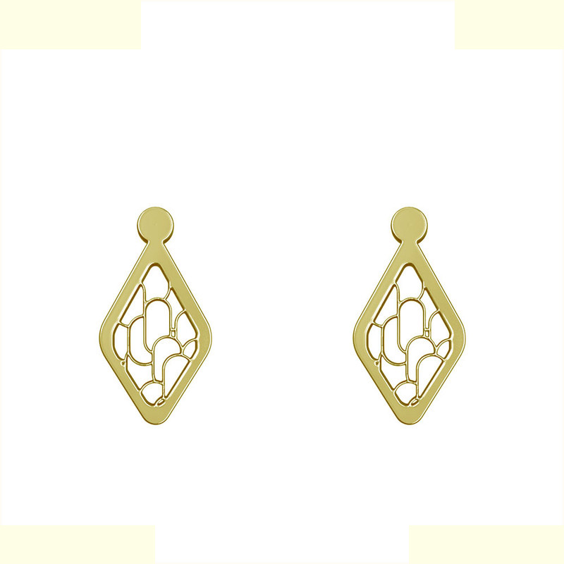 گوشواره طلا 18 عیار زنانه مدوپد مدل لوزی کد GA1-11273 گوشواره طلا 18 عیار زنانه مدوپد مدل لوزی کد GA1-11273