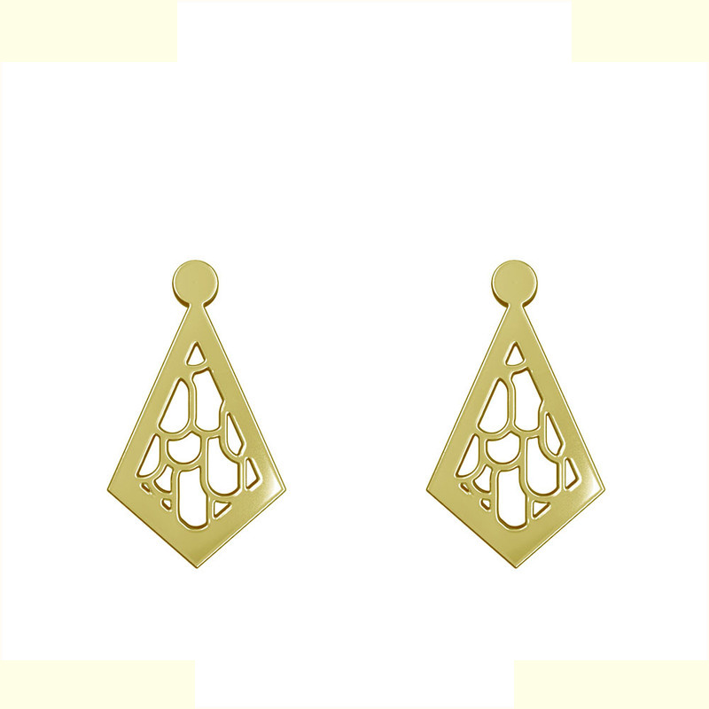 گوشواره طلا 18 عیار زنانه مدوپد مدل لوزی کد GA1-11290 گوشواره طلا 18 عیار زنانه مدوپد مدل لوزی کد GA1-11290