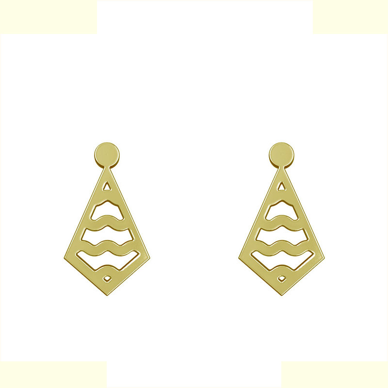 گوشواره طلا 18 عیار زنانه مدوپد مدل لوزی کد GA1-11316 گوشواره طلا 18 عیار زنانه مدوپد مدل لوزی کد GA1-11316