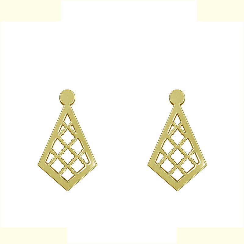 گوشواره طلا 18 عیار زنانه مدوپد مدل لوزی کد GA1-11337 گوشواره طلا 18 عیار زنانه مدوپد مدل لوزی کد GA1-11337