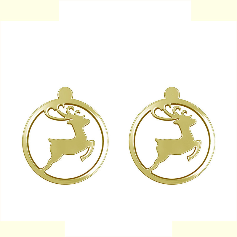 گوشواره طلا 18 عیار زنانه مدوپد مدل گوزن کریسمس کد GA1-11373 گوشواره طلا 18 عیار زنانه مدوپد مدل گوزن کریسمس کد GA1-11373