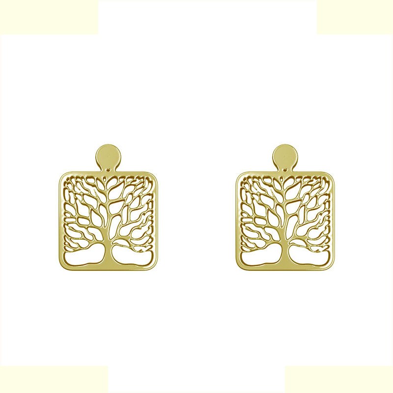 گوشواره طلا 18 عیار زنانه مدوپد مدل درخت کد GA1-11410 گوشواره طلا 18 عیار زنانه مدوپد مدل درخت کد GA1-11410