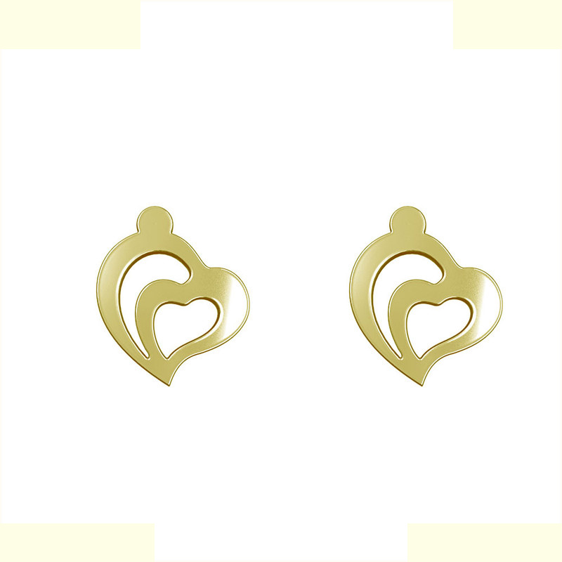 گوشواره طلا 18 عیار زنانه مدوپد مدل قلب کد GA1-11428 گوشواره طلا 18 عیار زنانه مدوپد مدل قلب کد GA1-11428