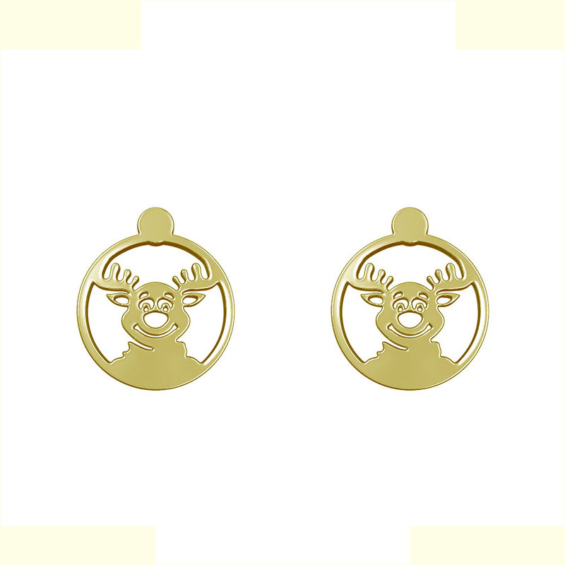 گوشواره طلا 18 عیار زنانه مدوپد مدل گوزن کد GA1-11430 گوشواره طلا 18 عیار زنانه مدوپد مدل گوزن کد GA1-11430