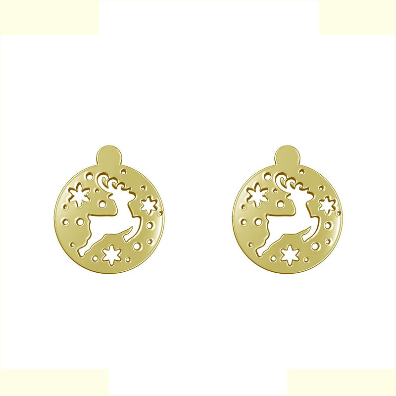 گوشواره طلا 18 عیار زنانه مدوپد مدل گوزن کد GA1-11434 گوشواره طلا 18 عیار زنانه مدوپد مدل گوزن کد GA1-11434