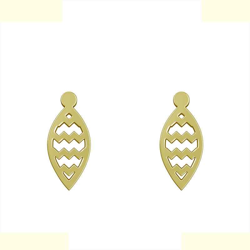 گوشواره طلا 18 عیار زنانه مدوپد مدل اشک کد GA1-11494