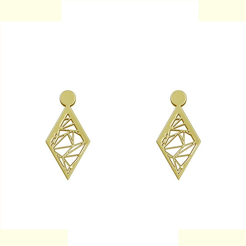 گوشواره طلا 18 عیار زنانه مدوپد مدل لوزی کد GA1-11510 گوشواره طلا 18 عیار زنانه مدوپد مدل لوزی کد GA1-11510