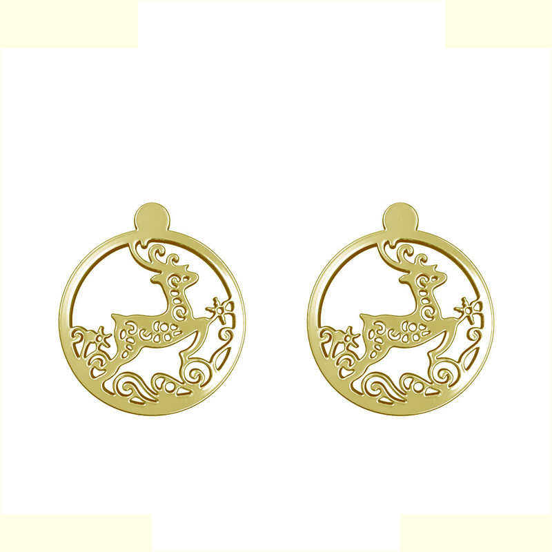 گوشواره طلا 18 عیار زنانه مدوپد مدل گوزن کد GA1-11562 گوشواره طلا 18 عیار زنانه مدوپد مدل گوزن کد GA1-11562