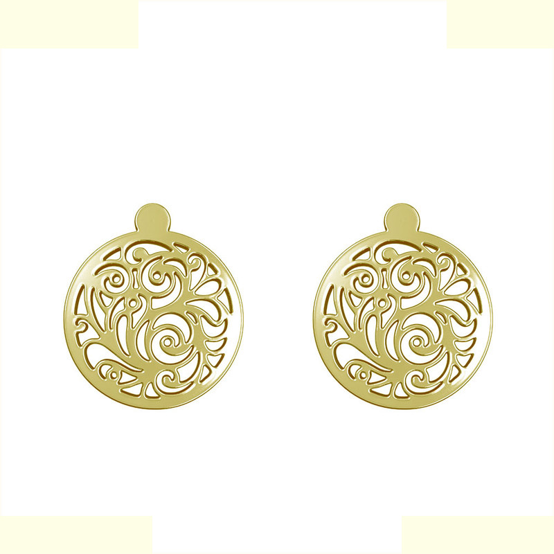 گوشواره طلا 18 عیار زنانه مدوپد مدل دایره اسلیمی کد GA1-11569 گوشواره طلا 18 عیار زنانه مدوپد مدل دایره اسلیمی کد GA1-11569