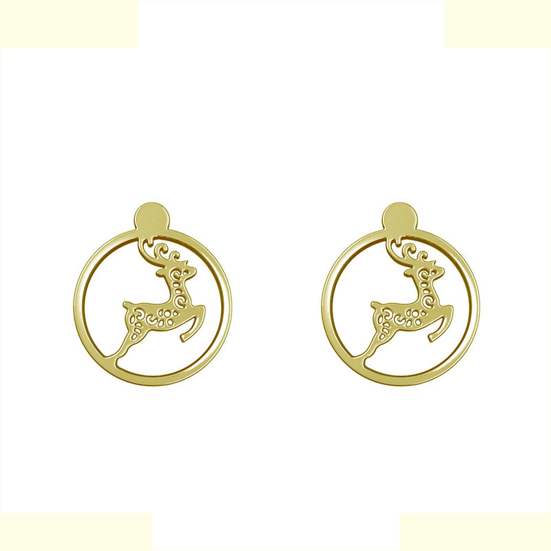 گوشواره طلا 18 عیار زنانه مدوپد مدل گوزن کد GA1-11595 گوشواره طلا 18 عیار زنانه مدوپد مدل گوزن کد GA1-11595