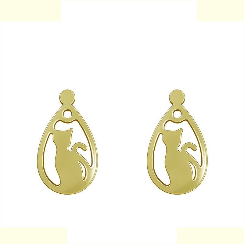 گوشواره طلا 18 عیار زنانه مدوپد مدل گربه کد GA1-11638 گوشواره طلا 18 عیار زنانه مدوپد مدل گربه کد GA1-11638